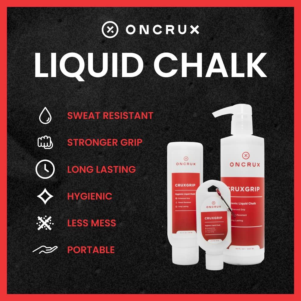 ONCRUX ONCRUX Liquid Gym Chalk - Liquid Hand Chalk for Weightlifting - Mess Free Lifting Chalk Liquid - Long Lasting Liquid Grip Chalk for Climbing - Liquid Chalk Gym Chalk for Gymnastics, Crossfit 2 fl oz
