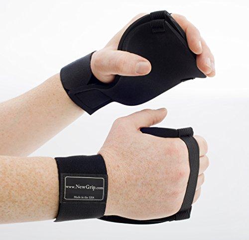 NewGrip NewGrip ThickGrips | Double Thick Weight Lifting Gloves for Body Building, Heavy Weights & Olympic Lifting | Heavy Duty Workout Gloves with Wrist Support (Small (Under 5\'4\"))