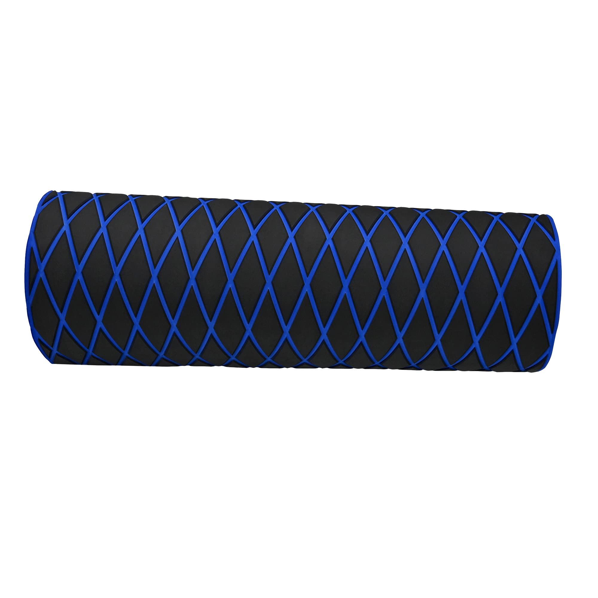 KT GuoMei KT GuoMei 94.5\" 37.8\" EVA Foam Boat Decking Sheet Faux Teak Decking Self-Adhesive Marine Yacht RV Swimming Pool Boat Flooring Motorboat Non-Skid (Dark Gray and Blue Stripes)