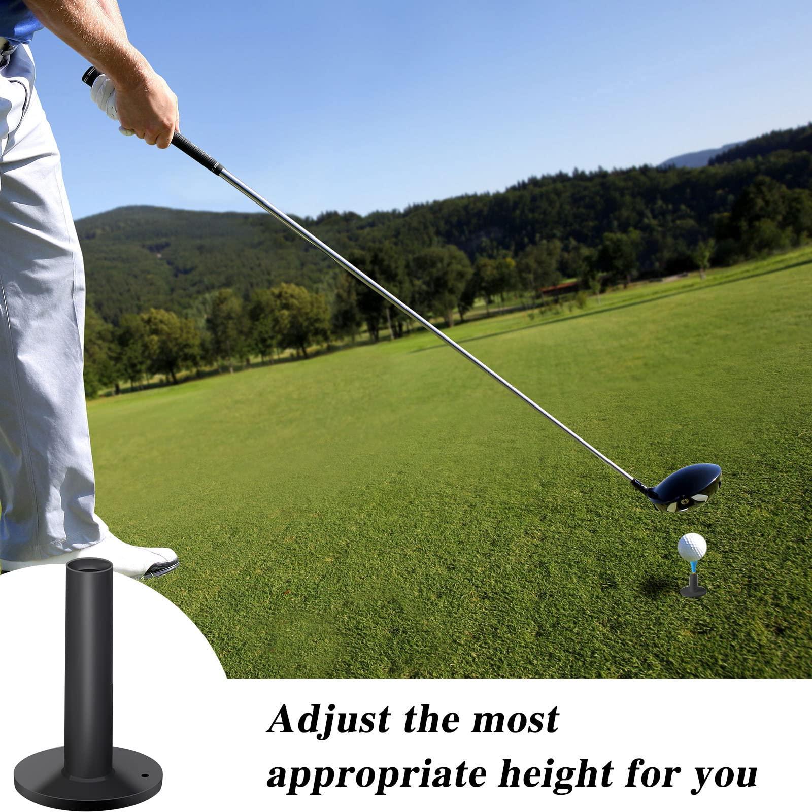 Skylety 12 Pieces Golf Range Tees Set Rubber Golf Tees for Range Mats Golf Rubber Tees Driving Range with 6 Pieces Golf Tees for Practice Mat Mixed Size(Black and White Blue)