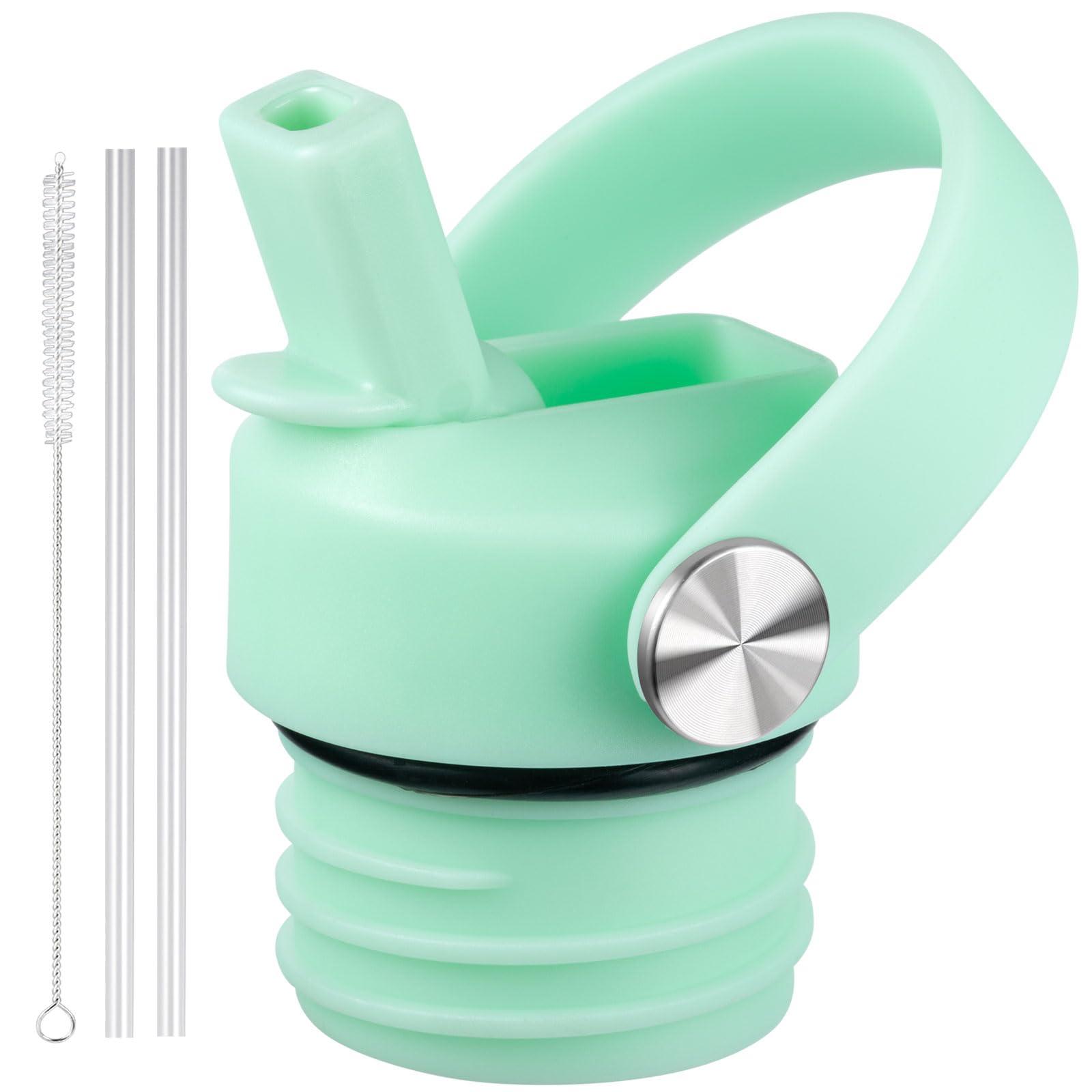 VGHNQ Straw Lid for Hydroflask, Lids with Straw for Hydro Flask 18 21 24 oz Standard Mouth, Replacement Sport Cap for HydroFlask Top Lid with Flexible Handle, Sport Water Bottle Cap Accessories, Dew