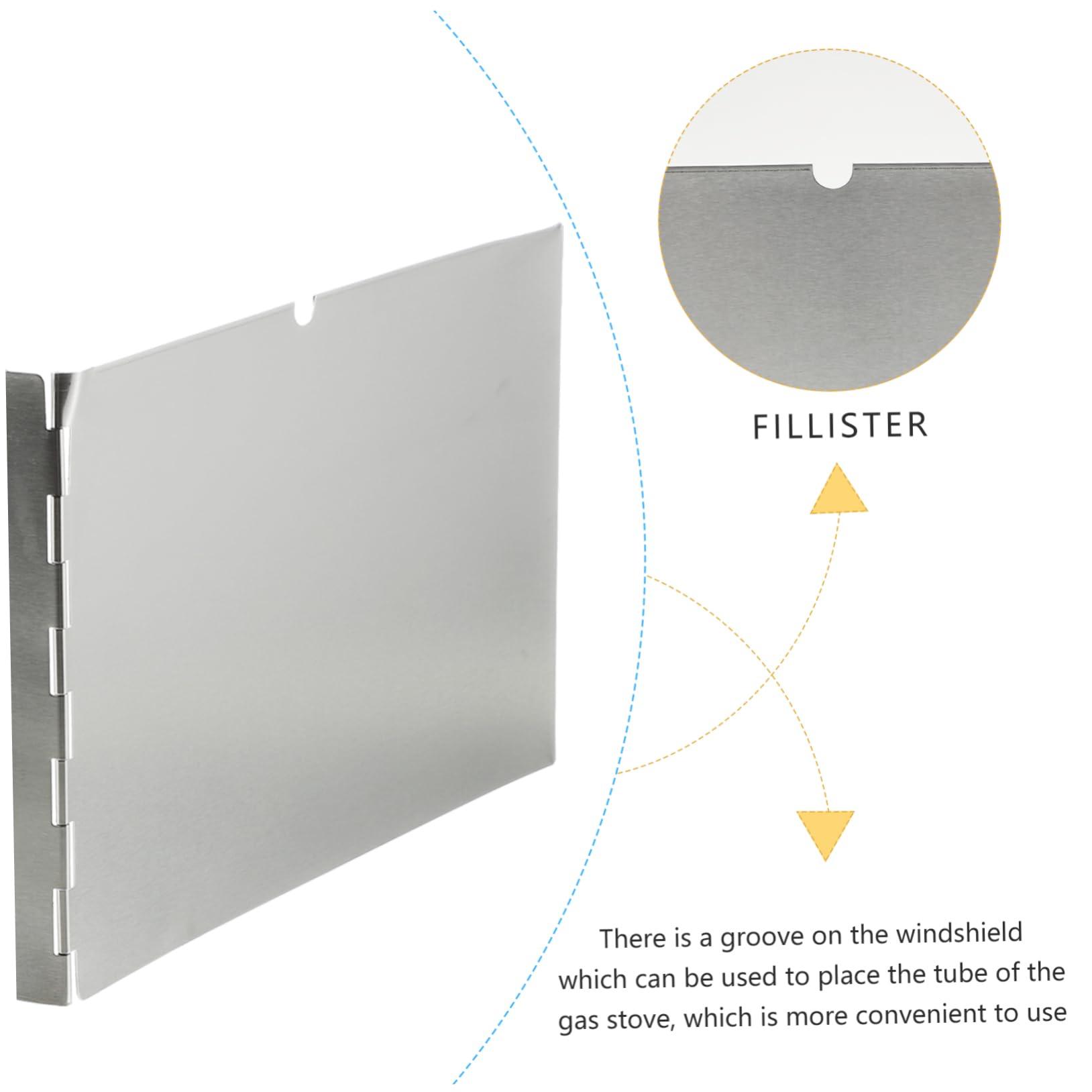 Yardwe Yardwe 1set Folding Stainless Steel Windscreen for Outdoor Camping Stove Efficient Lightweight Travel Accessory for Hiking and Cooking