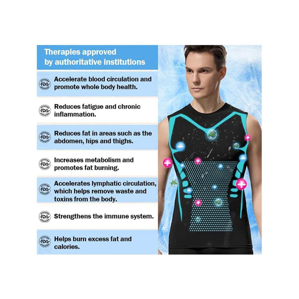 Generic Generic 2024 New Version Ionic Shaping Vest, Landscape Shaping Shirt,Version Ionic Shaping Sleeveless Shirt (Black,M), Medium