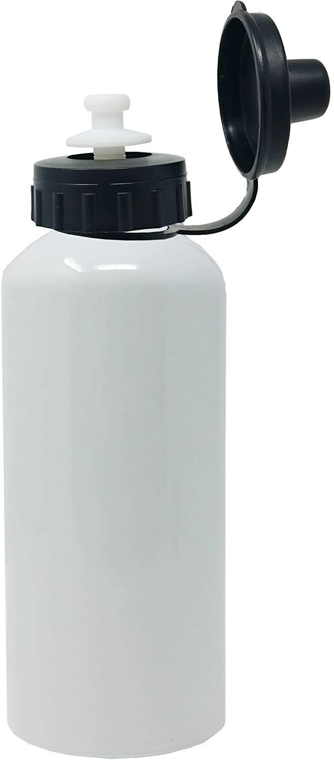 CustomGiftsNow Personalized Custom Dolphin Aluminum 20 Ounce Kids Summer Sport Water Bottle, 2 Lids (White)