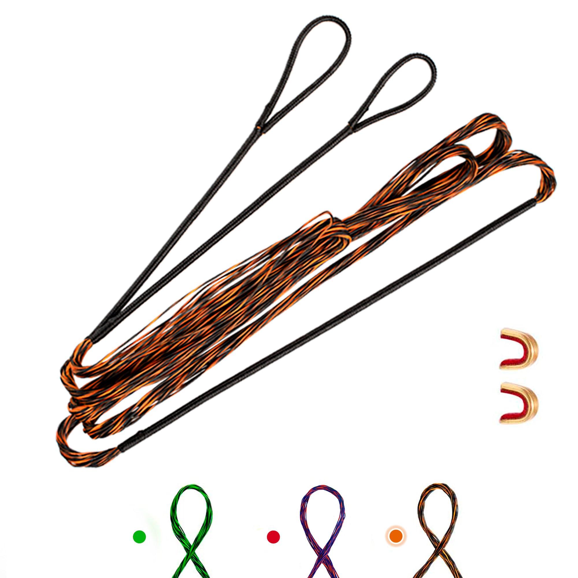 Deerseeker Outdoor Deerseeker Archery Bowstring Set with 2 Nocking Points Dacron Recurve Bow String Replacement 12, 14, 16 Strands for Traditional Longbow Bow Shooting 48-70 inchesBrown, 1pcs