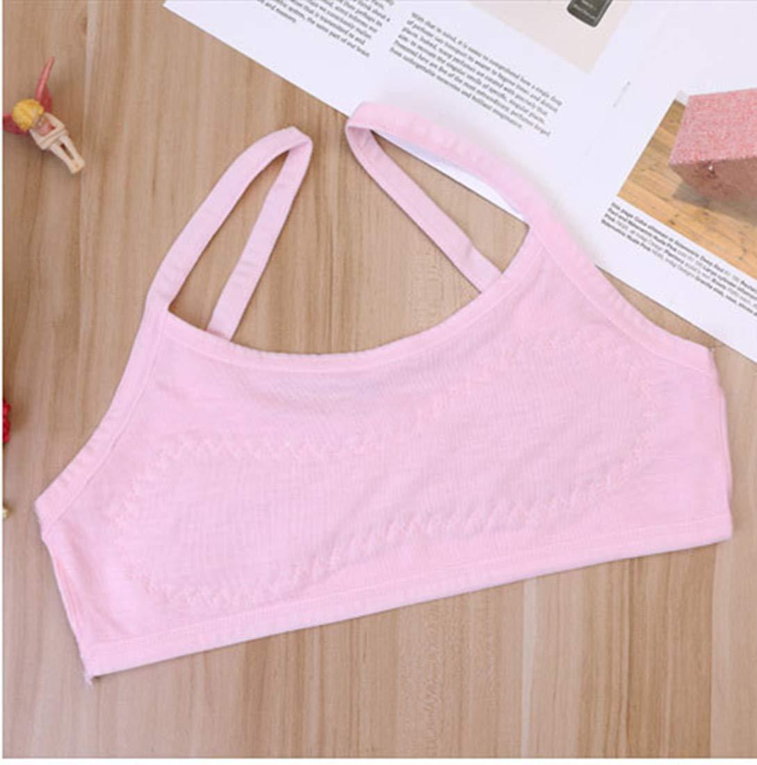 FOFJR Age 8-16 Teen Girls First Training Bras Padded Bralette Set 4 Pack (Style 2)