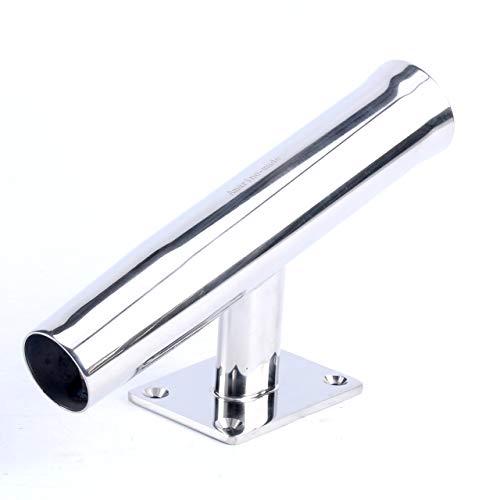 Amarine Made Amarine Made Stainless Steel Tournament Style Single Rod Holder, Transom Mounted, Wall Mounted - 20 Degree