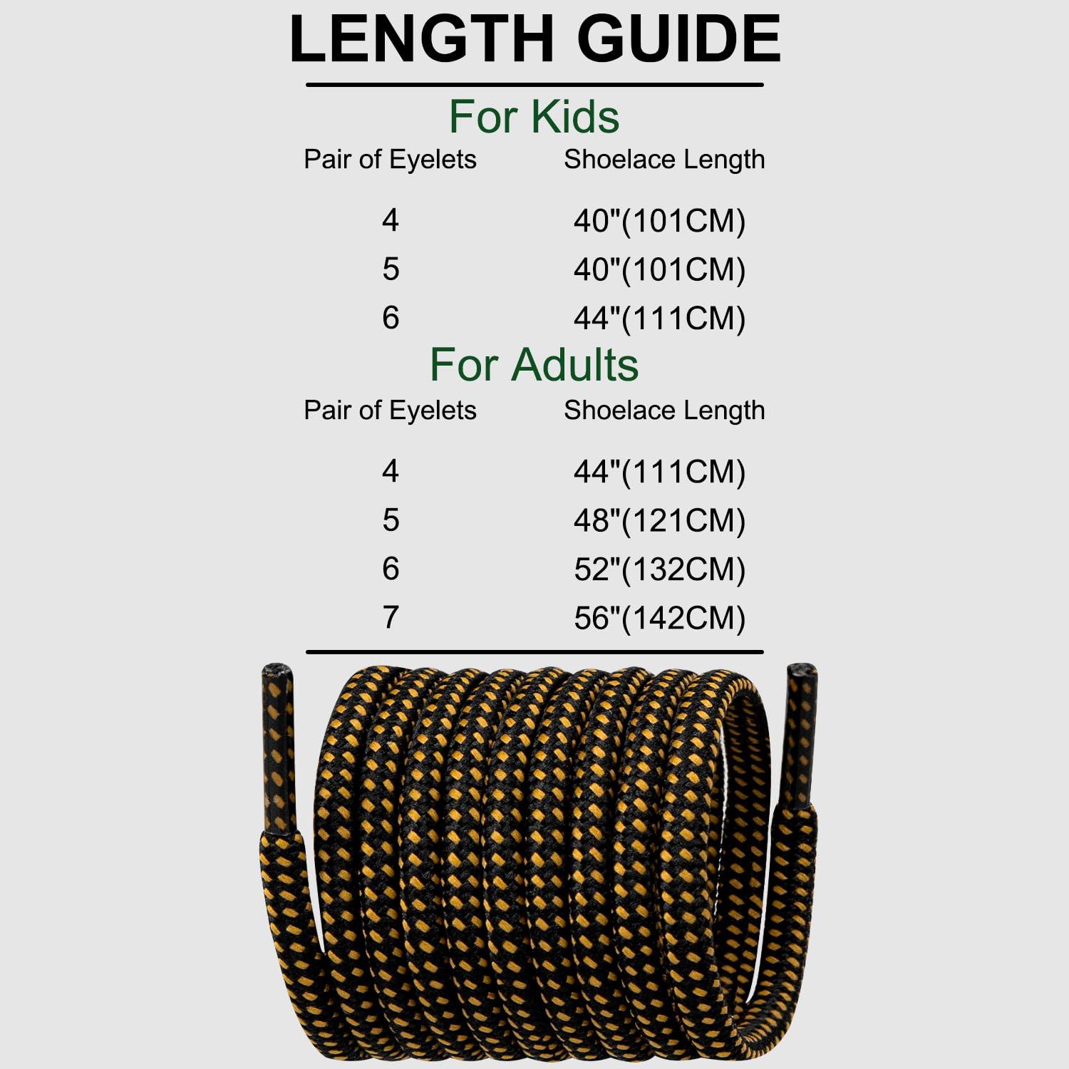 Endoto Endoto Shoelaces for Merrell Moab Boots Replacement Round Shoe Laces Hiking Running Shoes Strings(Color:Taupe&KhakiCombo,Size:56Inch)