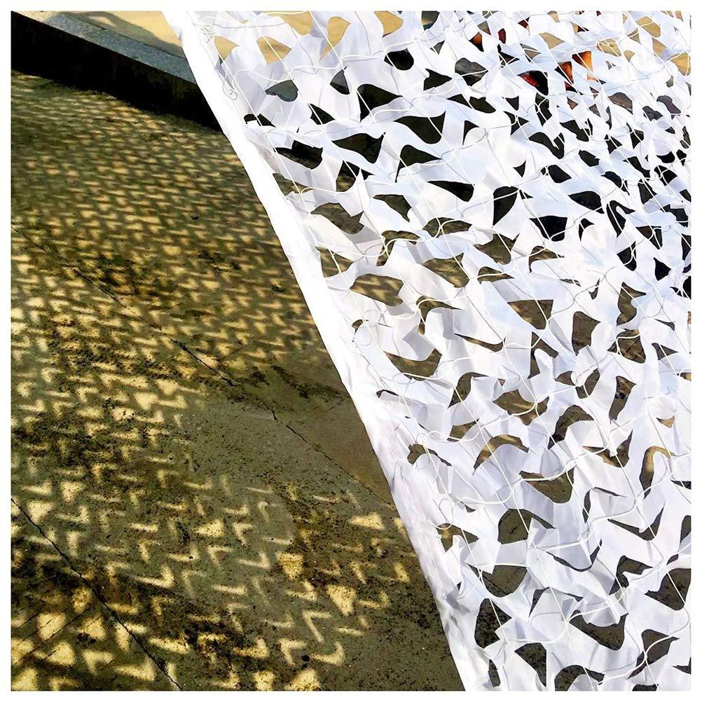 bandezid Camo Netting Camouflage Netting Military Net Sunscreen Nets,White Bulk Roll Camouflage Net,Woodland Camouflage Netting,Camouflage Net Blinds for Sunshade Camping Shooting Hunting-White camouflage net