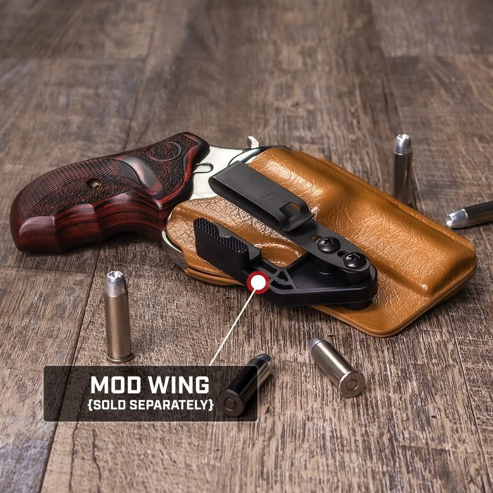 Tulster Tulster RATH IWB Kydex Revolver Holster fits: Smith & Wesson Bodyguard 1.9" .38 Special | Ambidextrous Inside The Waistband Appendix Concealed Carry