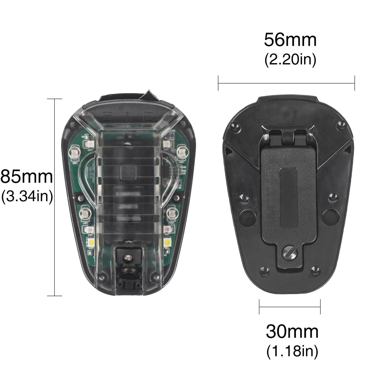NOBUHIRO Tactical Signal Light Optional 4 Modes with Visible LED + IR Constant-on/Strobe, Waterproof Ladybird Lamp Helmet Light Military Survival Identification Light for Outdoor Sports (WD03001-BK-GREEN)