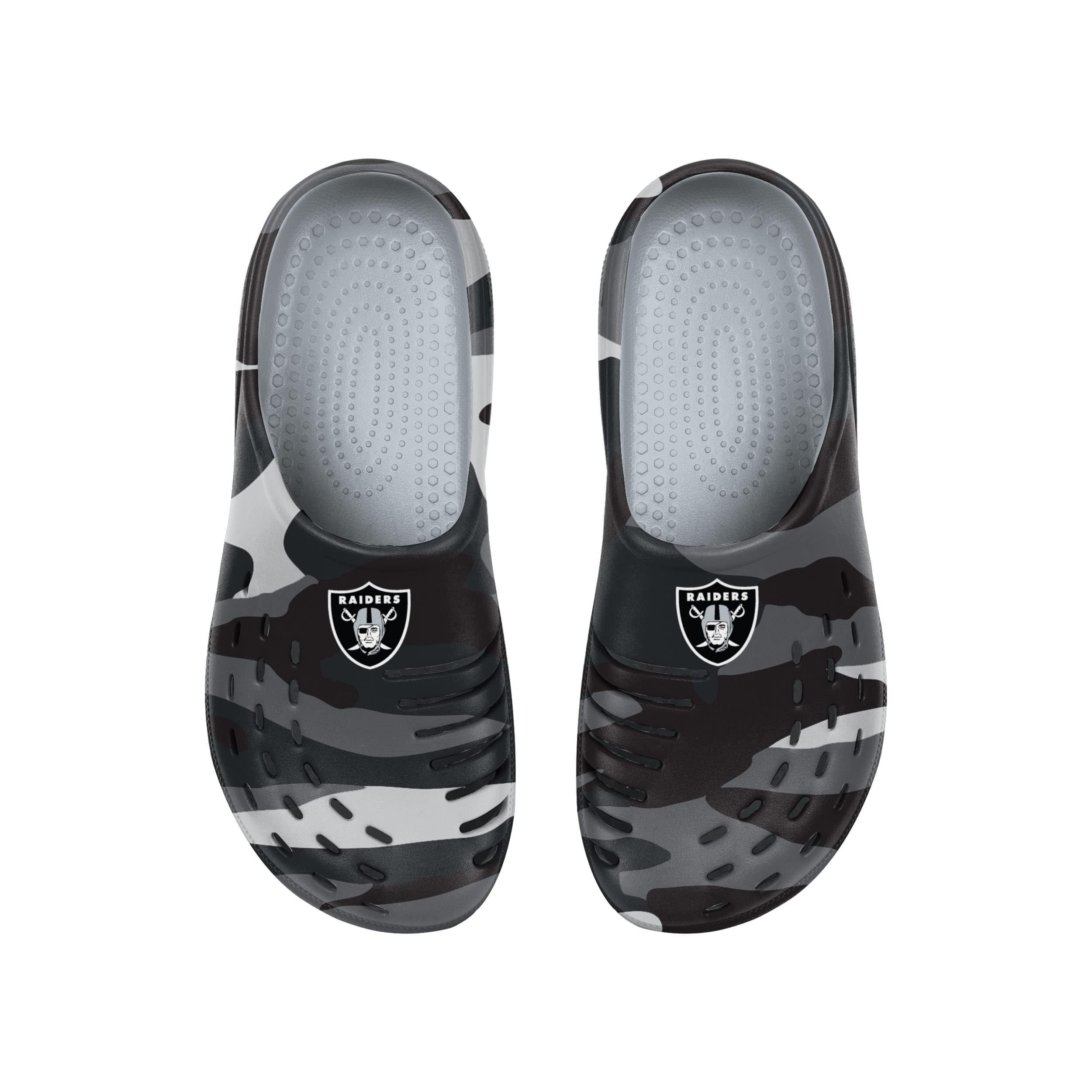 FOCO FOCO mens NFL Team Logo Garden Water Sandals Shoes Slipper Clogs, Tonal Camo, 9/10 US