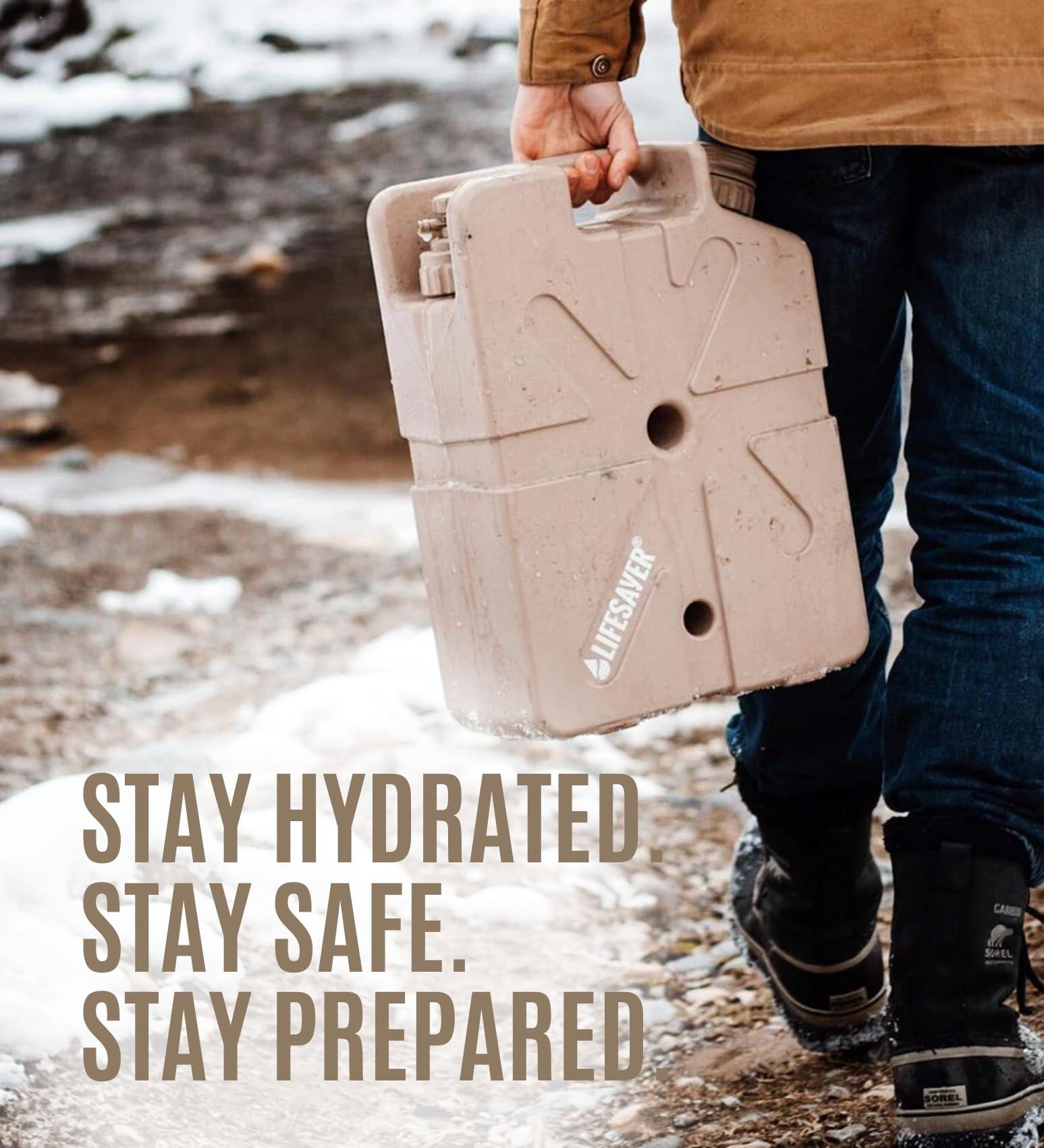 LIFESAVER Lifesaver Jerrycan Water Purifier - Military Spec, Heavy Duty Water Purifier for Overlanding, Camping, Hiking, Emergency Preparedness and Survival Kit (Army Green) (Tan)