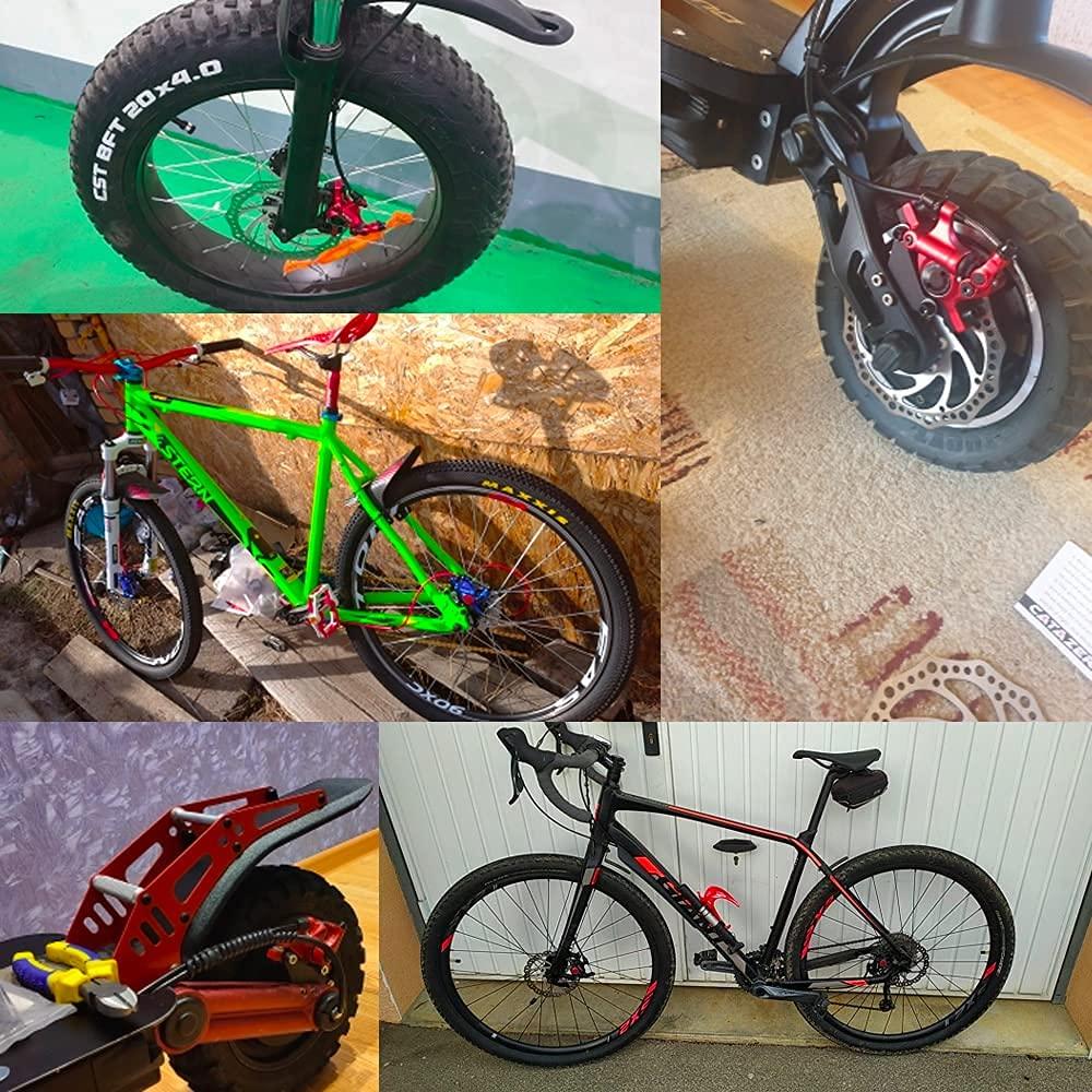 catazer catazer MTB Road HB-100 MTB Road Line Pulling Hydraulic Disc Brake Calipers Front & Rear Mountain Bike Disc Brake E-Bike Disc Brake (1 Pcs Red Front)