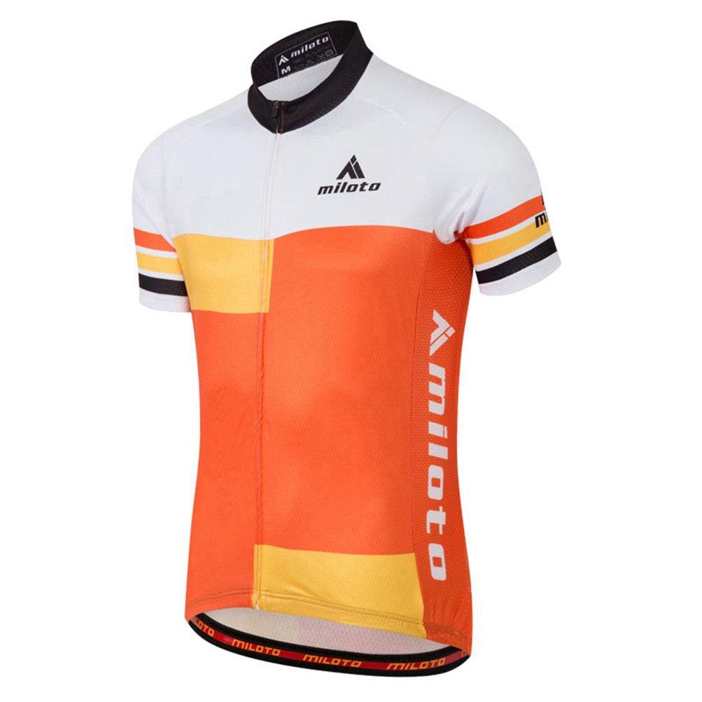 Uriah Uriah Men's Cycling Jersey Short Sleeve Reflective Orange Style Size 5XL(CN)