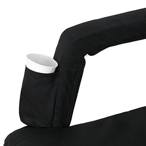 LEMY LEMY 5 Reclining Positions Adjustable Stadium Seat for Bleachers Portable Water Resistant Stadium Chair with Back/Arms/Cushion for Outdoor or Indoor