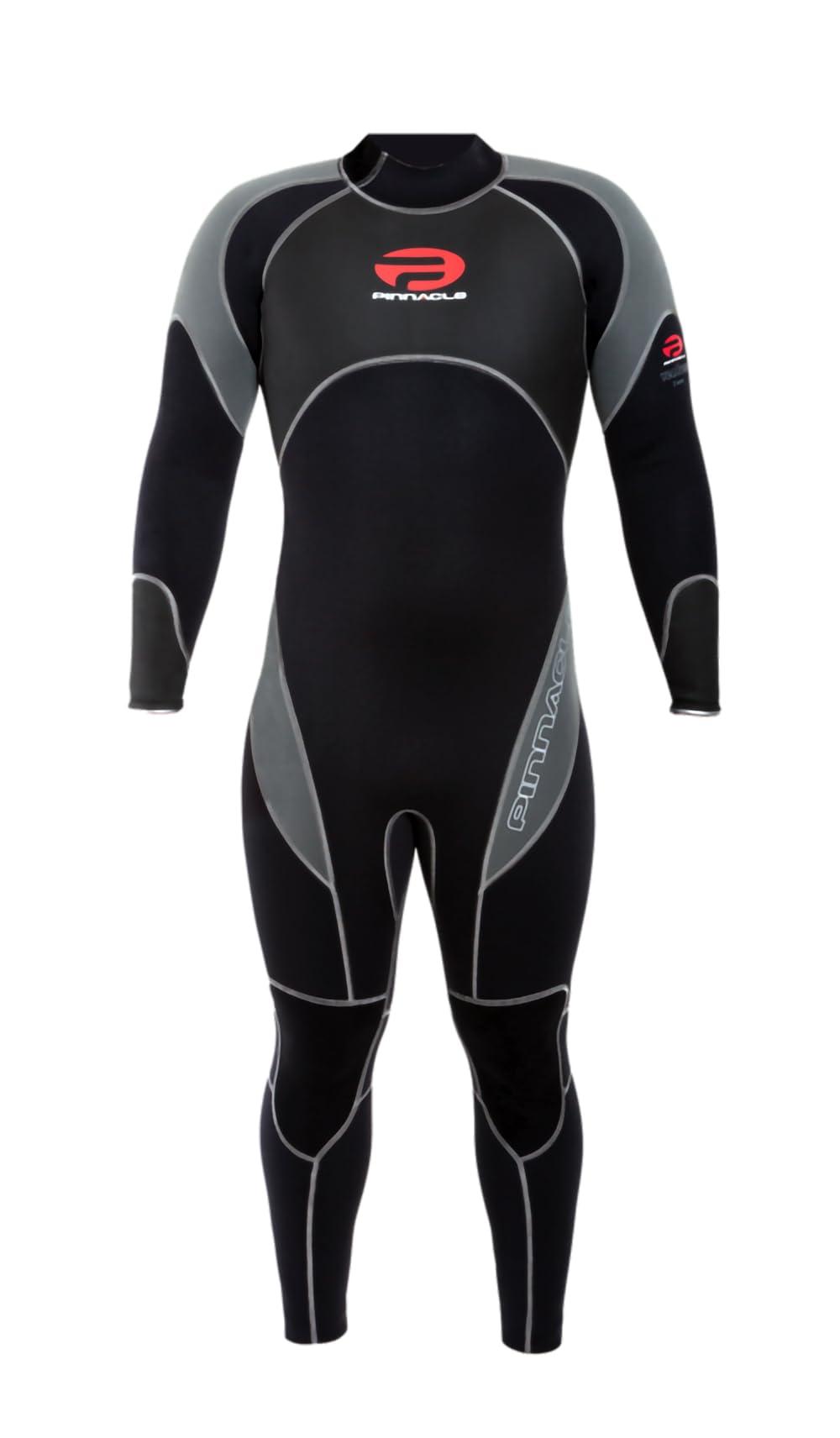 Pinnacle Pinnacle Men\'s Venture 3mm Wetsuit Full Wetsuit 4X-Large Blk w/Gray