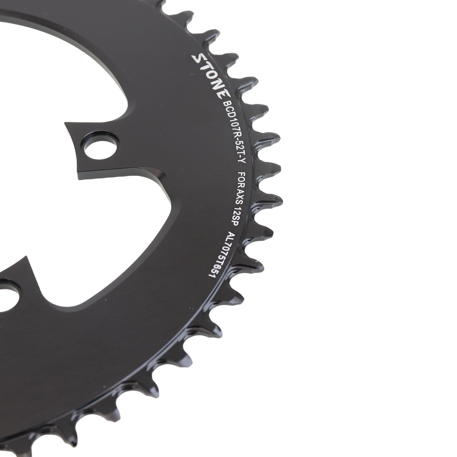 DJC Components DJC Stone Chainring 107BCD for Sram Rival Crankset Round 107 Bcd Road Bike 34 36 40 42 44 46 48 50 52 54 56 58 60T AXS Flattop