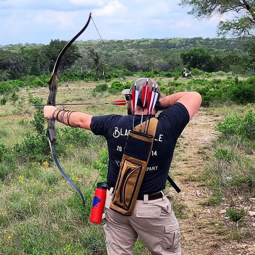 TACHYON ARCHERY TACHYON ARCHERY Recurve Bow for Adults and BeginnersArchery Bow Takedown Wooden Bow for Hunting and Target Shooting (Right Hand,40 lbs)