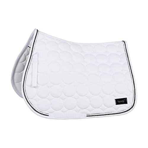 HORZE HORZE Marquess All Purpose Quilted Quick-Dry Saddle Pad with Crystal Trim - White - Horse