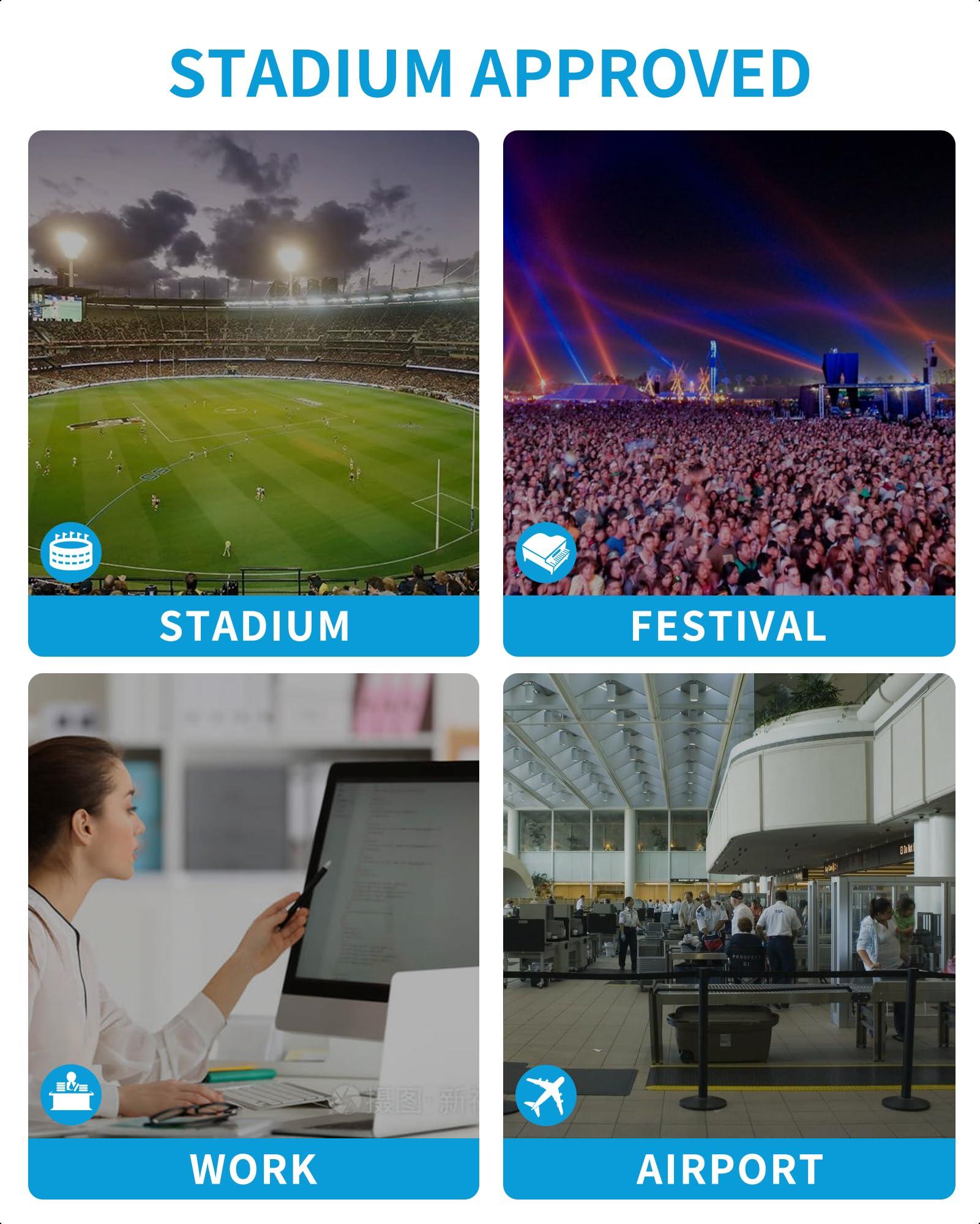 Bagenius Bagenius Clear Purse Stadium Approved for Women, Transparent Clear Bag with Removable Straps for Work Festival Sporting Events and Concert - Purple