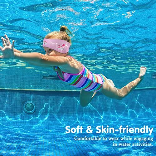 HeySplash HeySplash Swimming Headband, Swimming Earplugs Kids Ear Plugs Ear Band Swimmer Ear Protection, Elastic Neoprene Ear Guard & Hair Guard for Kids, Adults, Keep Water Out & Hold Earplugs in, Medium, Pink