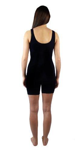 Dolfin Dolfin Aquashape Women\'s One Piece Swimsuit Full Coverage Shaping Boy-Leg Bodysuit (14, Black)