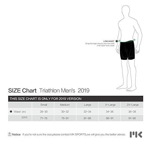 MY KILOMETRE MY KILOMETRE Triathlon Shorts Mens 9\" with Adjustable Drawstring Easy Reach Leg Pockets Chamois for Long-Distance Tri Race