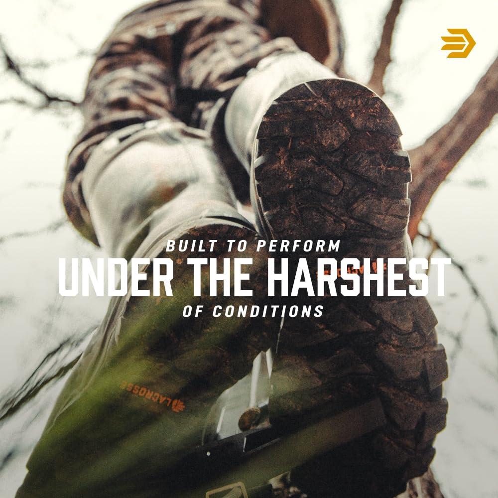 LaCrosse LaCrosse Alphaburly Pro 18" Insulated Hunting Boots for Men Featuring Waterproof Rubber, 1600G Thinsulate, and EVA Footbed, First Lite Specter - 6