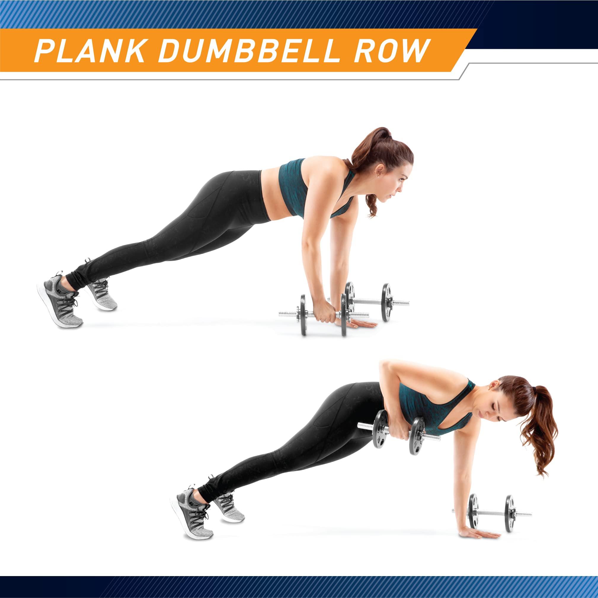 Marcy Marcy Adjustable Dumbbell Set (4 x 5-lb plates, 3-lb plates, spin lock collars, 2 x 4\" dumbbell handles), Exercise & Fitness Dumbbells, ADS-42