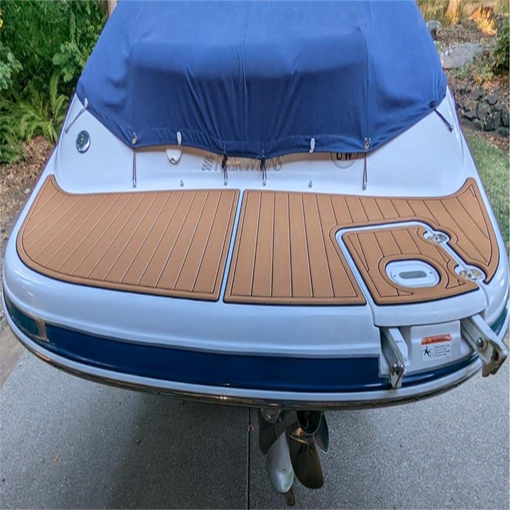 ZYLJC -181 Boat EVA Faux Teak Decking Floor Compatible with 2005 Four Winns Horizon 230 Swim Platform Cockpit Boat EVA Foam Teak Floor Pad