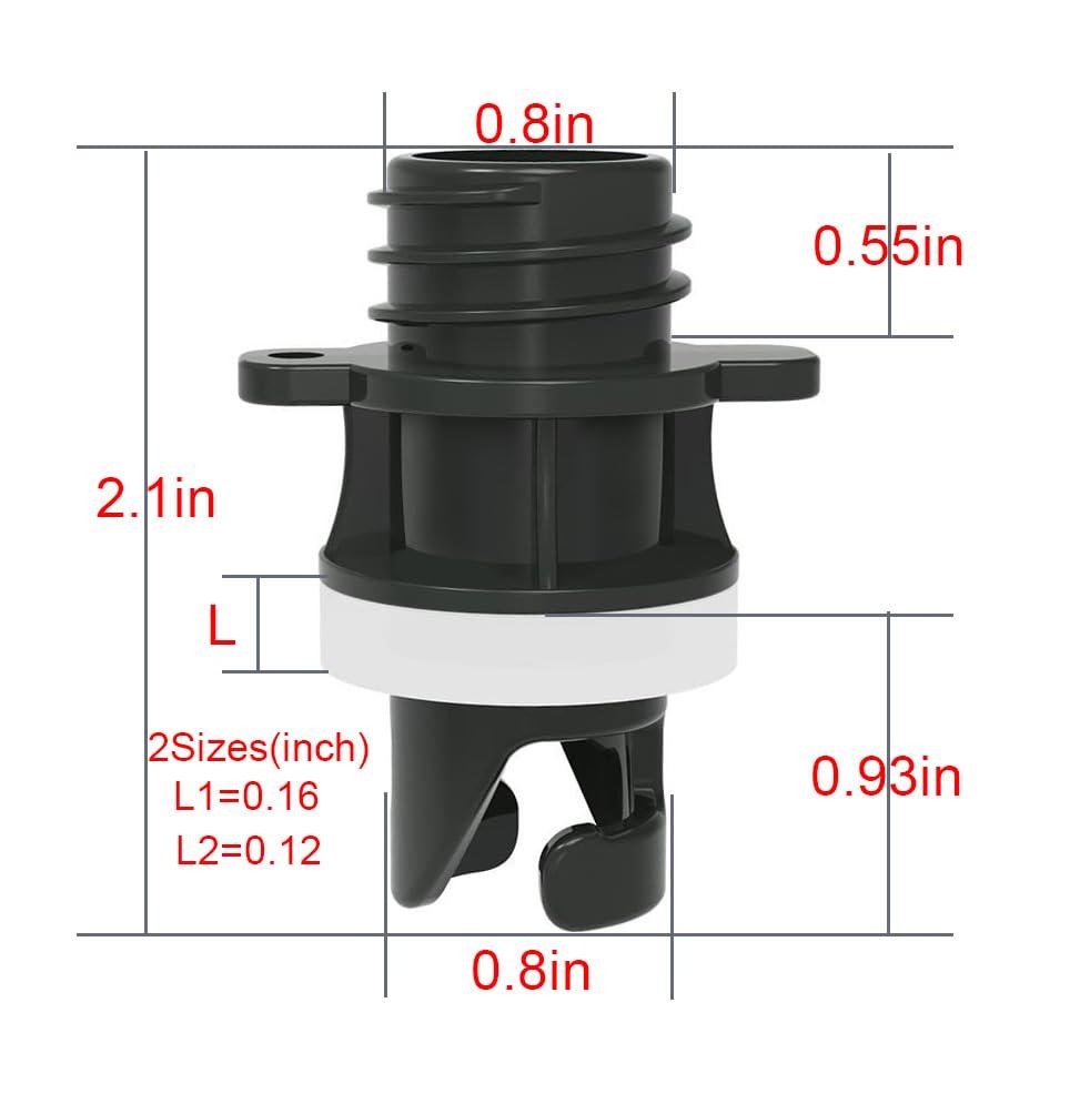 HAINEAO HAINEAO SUP Inflator Pump Hose Adapter for Paddleboard Inflatable Boat Tent Two Different Sizes of Gaskets Suitable for Different Scenarios (1)