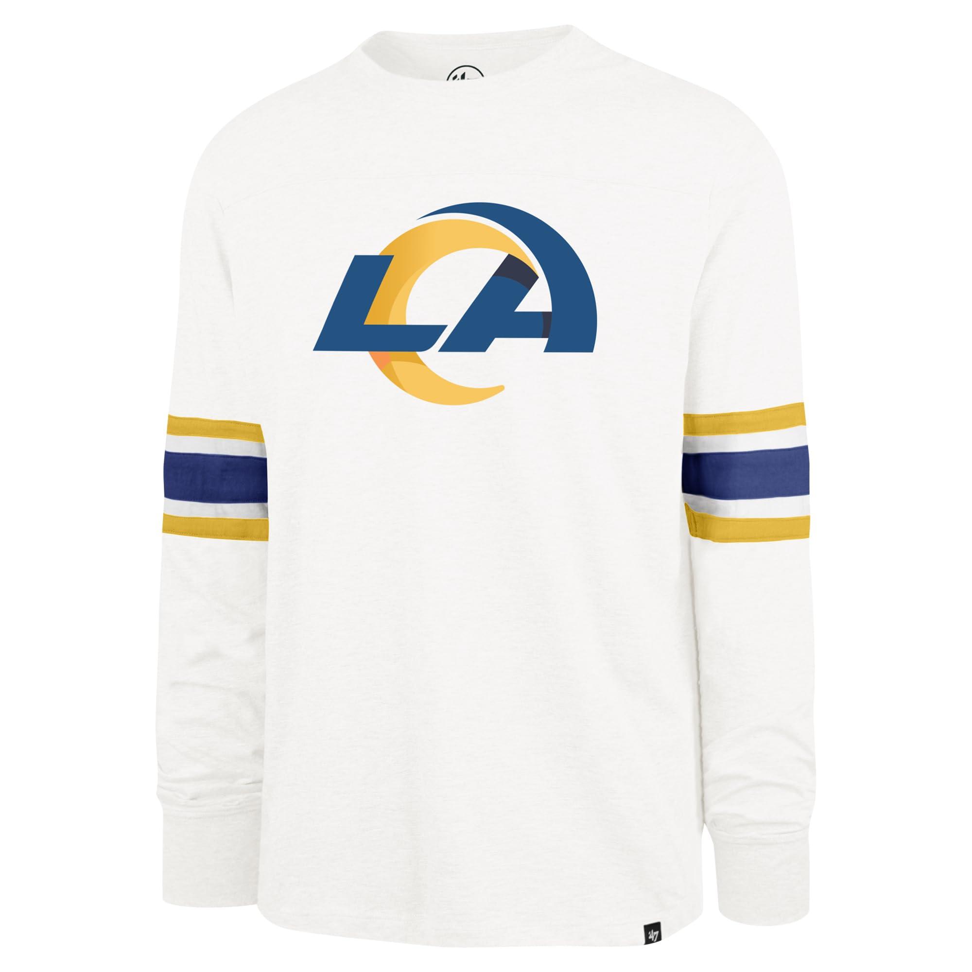 47 47 Men's White Los Angeles Rams Gridiron Premier Brex Long Sleeve T-Shirt