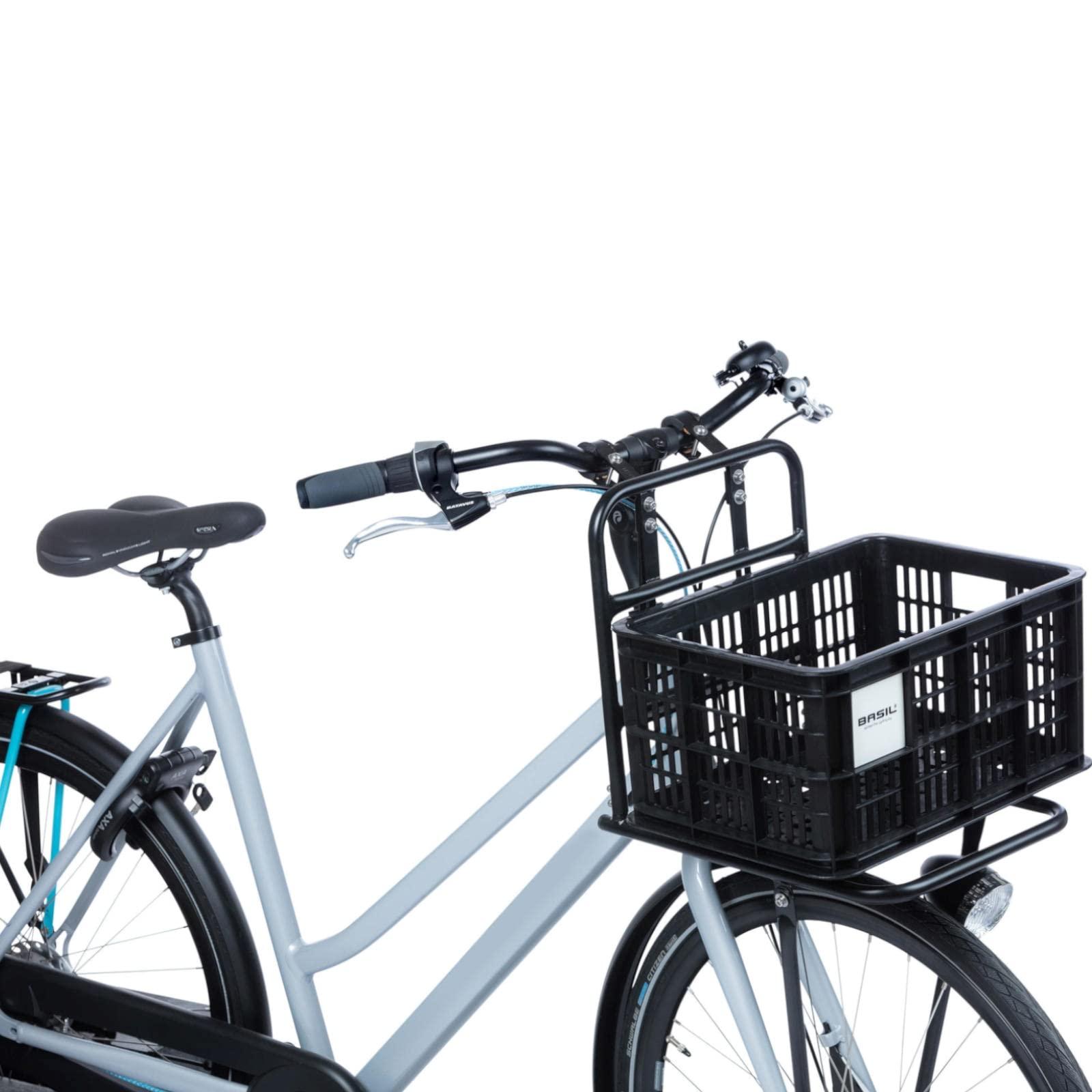 Basil Basil B.V. Unisex - Adult Crate Bicycle Box, Black, 40.4 x 29.8 x 20.2 cm