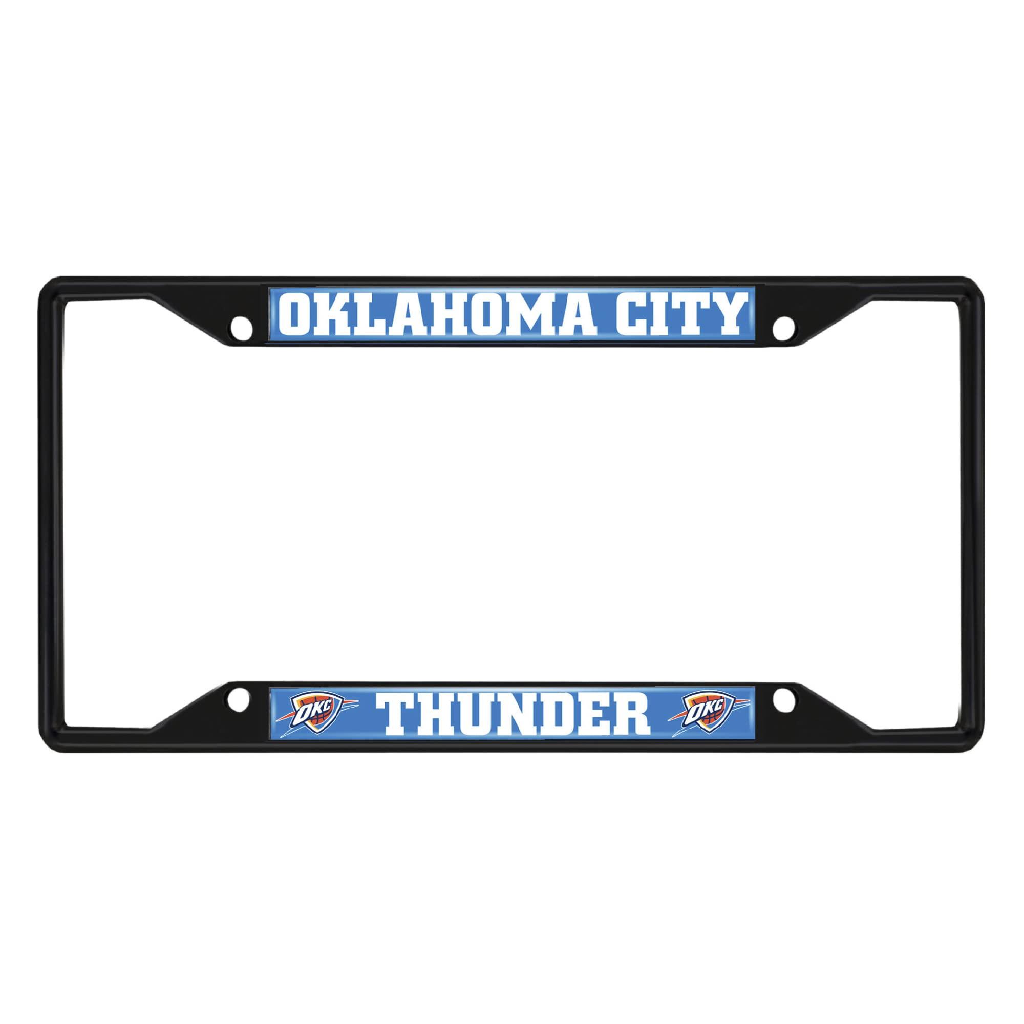 FANMATS FANMATS 31336 Oklahoma City Thunder Metal License Plate Frame Black Finish