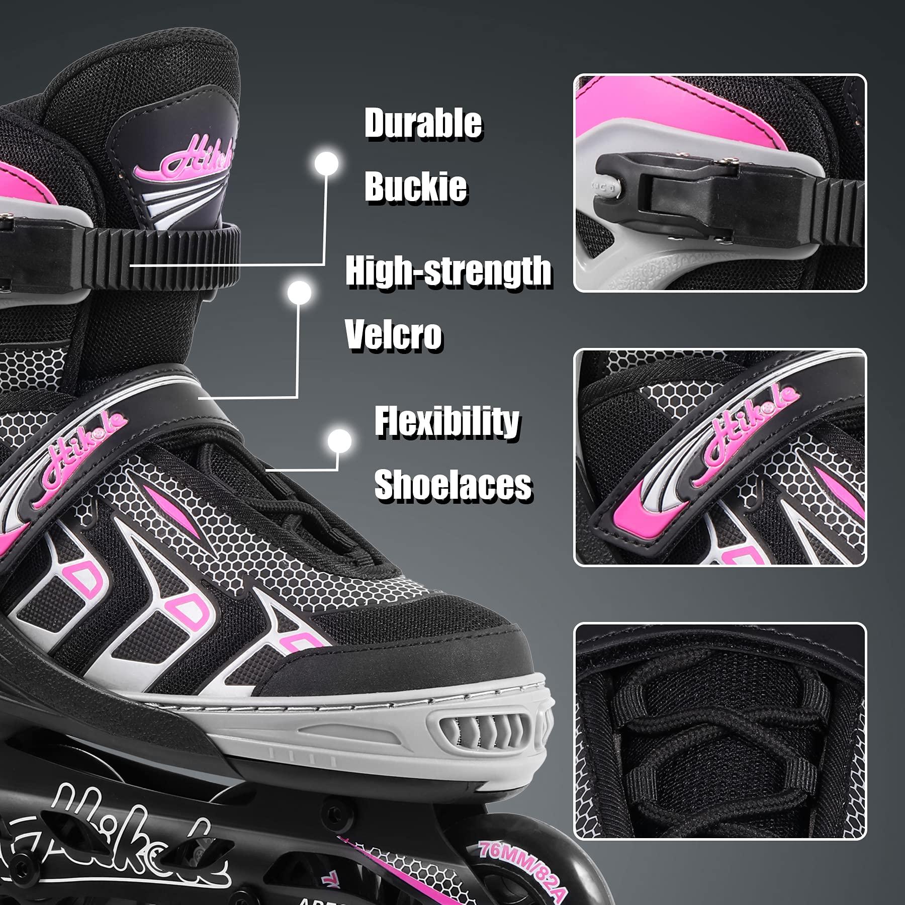 Hikole Hikole Adjustable Inline Skates for Kids and Adults,Outdoor Roller Blades Skates for Girls and Boys, Breathable Adult Female Roller Fitness Blades