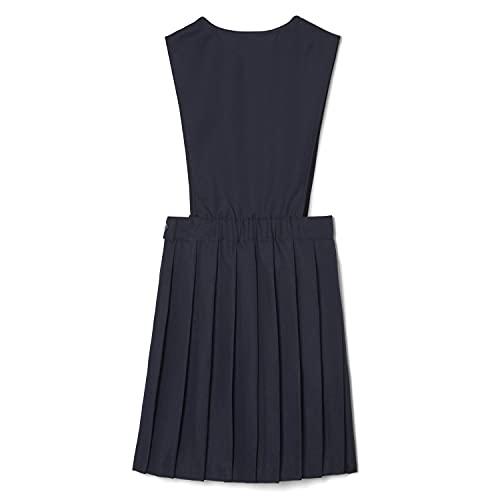 French Toast French Toast Girls Size' V-Neck Pleated Jumper, Navy, 18.5 Plus