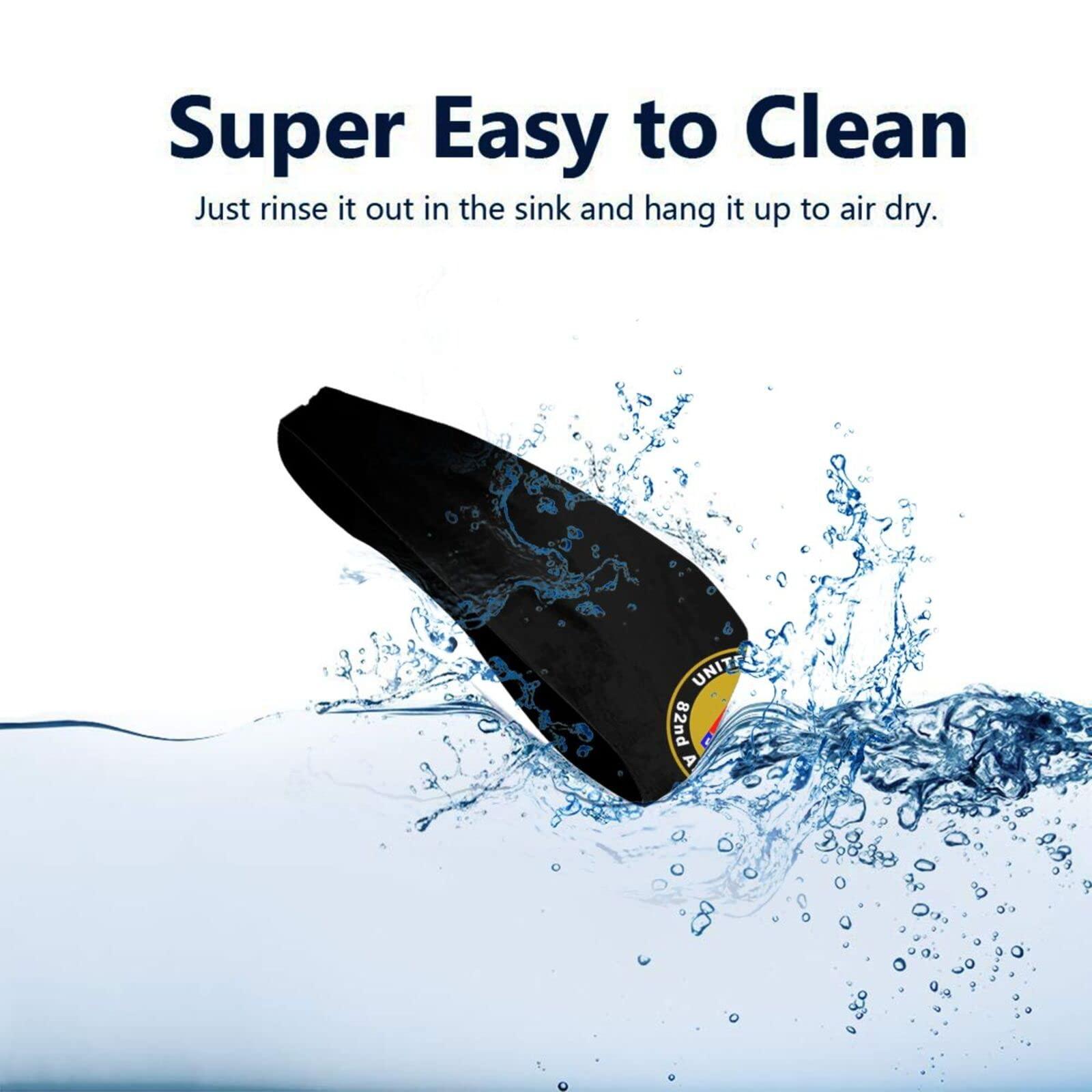 Tavos Army Veteran 82nd Airborne Sports Sweatband Headband for Men - for Tennis, Basketball, Running, Gym, Working Out