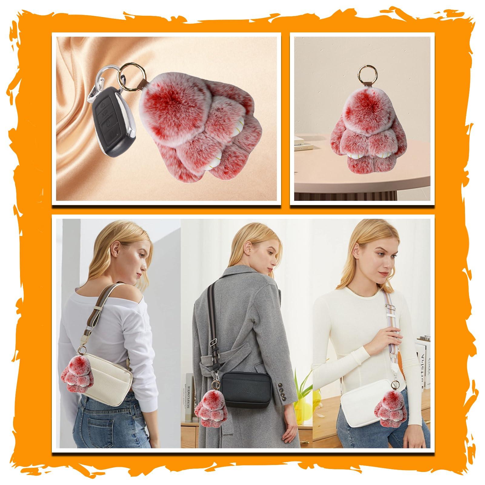 Baaop Original Bunny Lulu Official, Spooky Bunny Lulu Keychain, Halloween BunnyLulu Keychain Handmade Soft Bunny with Tin Box (K)