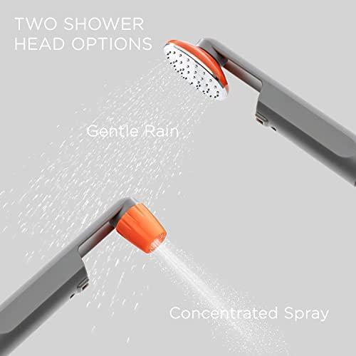 Ivation Ivation Portable Camping Shower | Compact Handheld & Hands-Free Rechargeable Outdoor Shower Head & Cleaning System w/ 3.7V Pump, 6-Ft Hose, Bidet Head, Removable Filter, Multiuse Hook & USB Cable