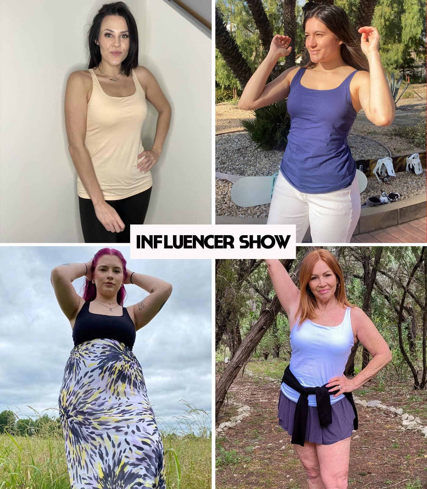 V FOR CITY V FOR CITY Shelf Bra Tank Top for Women Adjustable Wide Strap Camisole Cotton Yoga Cami Shirts XL White