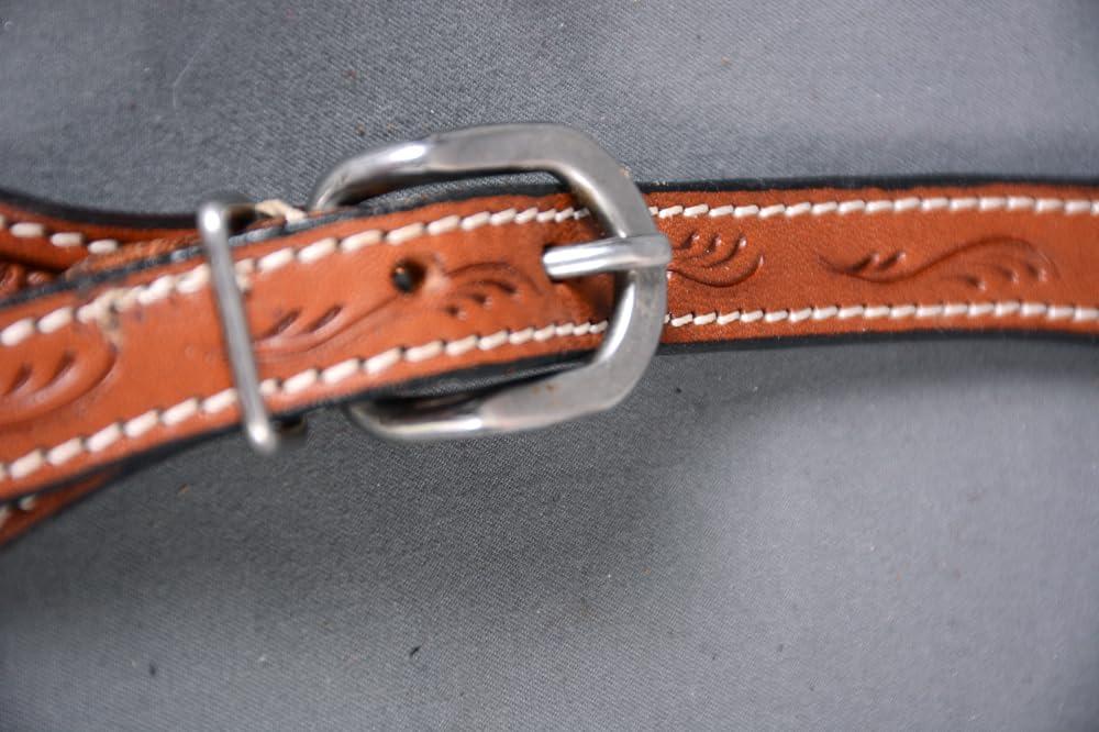 BAR H EQUINE BAR H EQUINE American Leather Spurs Straps for Adults Western Womens Spur Horse Riding Barrel Racing Show and Rodeo Strap