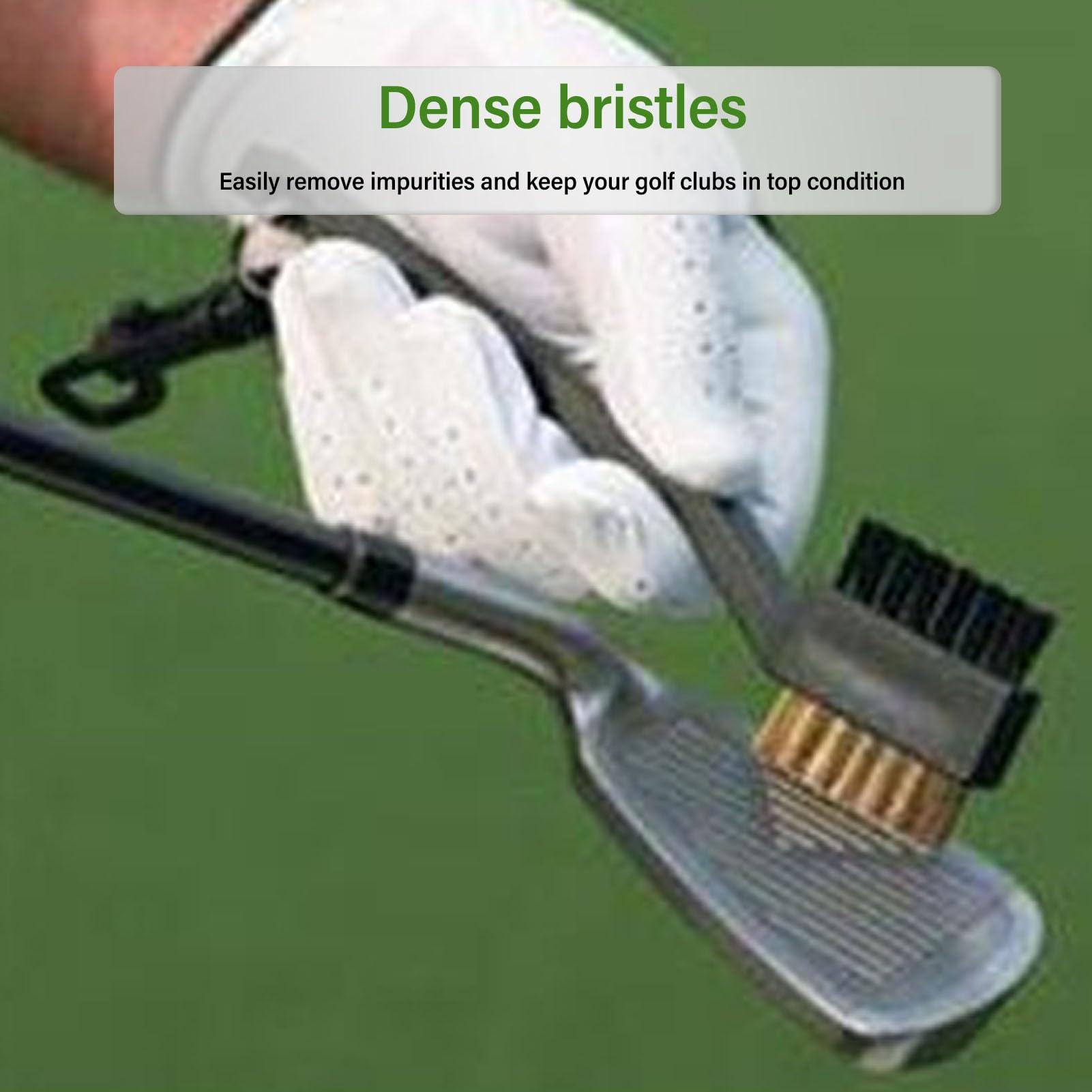 WBTY WBTY Golf Club Cleaning Brush Double Sided Copper Golf Club Brush Steel Dense Bristles Portable Multifunctional Golf Club Groove Cleaning Tool