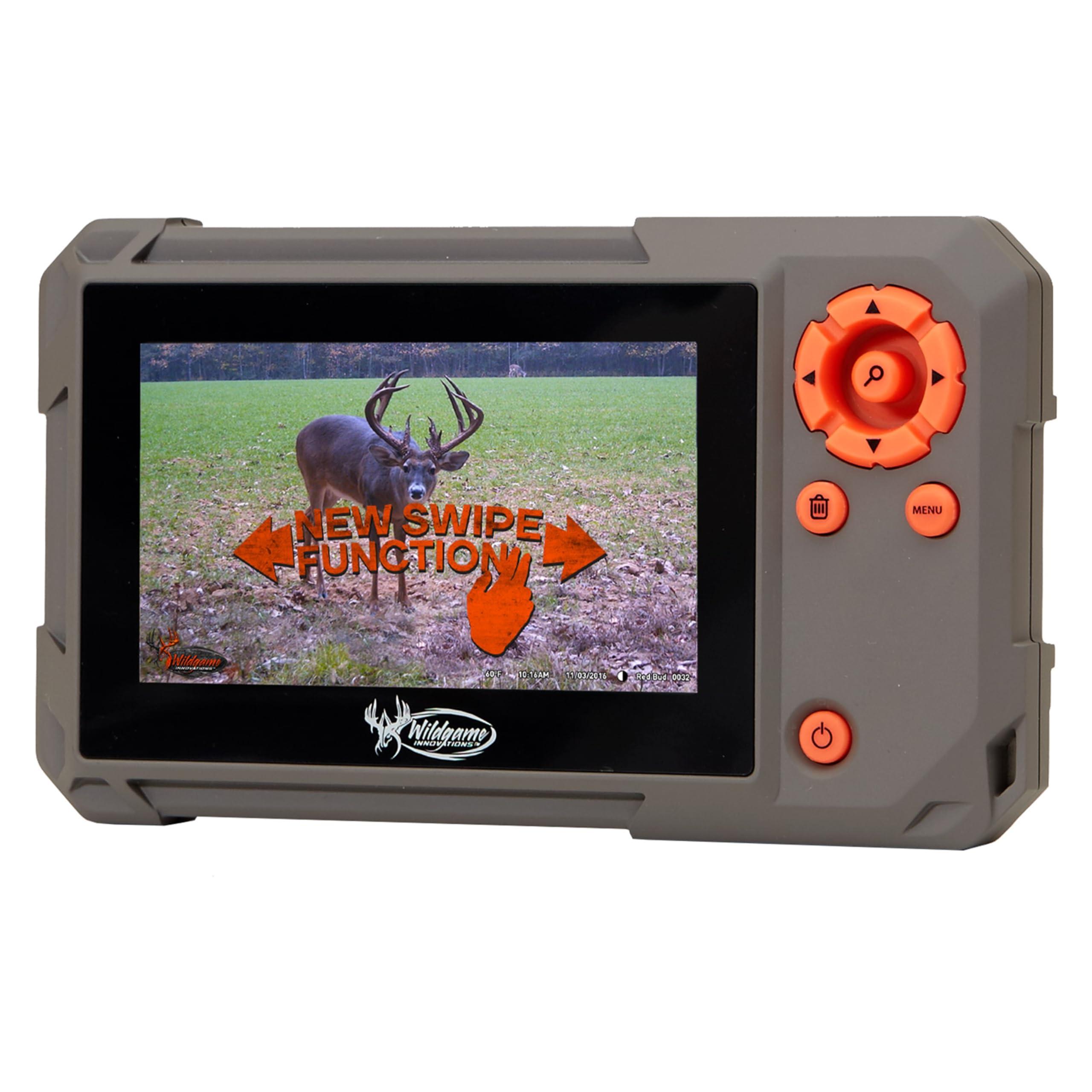 Wildgame Innovations WILDGAME INNOVATIONS Trail Pad Swipe | VU60 SD Card Viewer for Hunting & Wildlife Observation | Compact Water-Resistant Memory Card Reader with 4.3\" Touch Screen, Dark Green