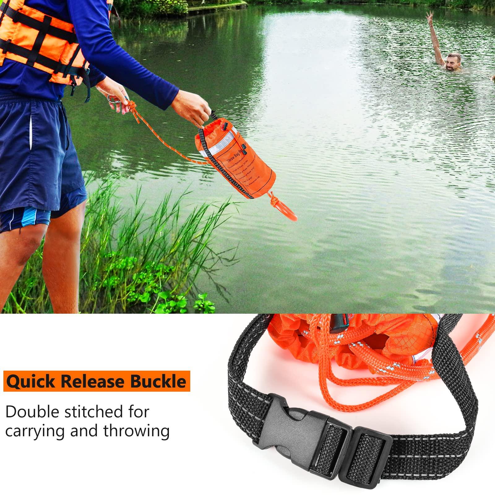 NTR NTR Water Rescue Throw Bag with 50 Feet of Rope in 3/10 Inch Tensile Strength Rated to 1844lbs, Throwable Device for Kayaking and Rafting, Safety Equipment for Raft and Boat
