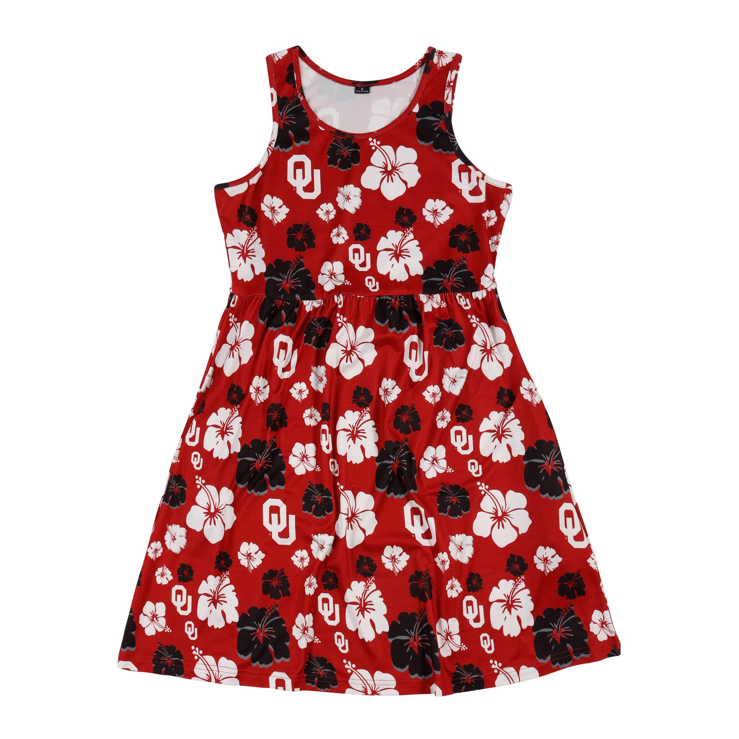 FOCO FOCO Oklahoma Sooners NCAA Womens Fan Favorite Floral Sun Dress