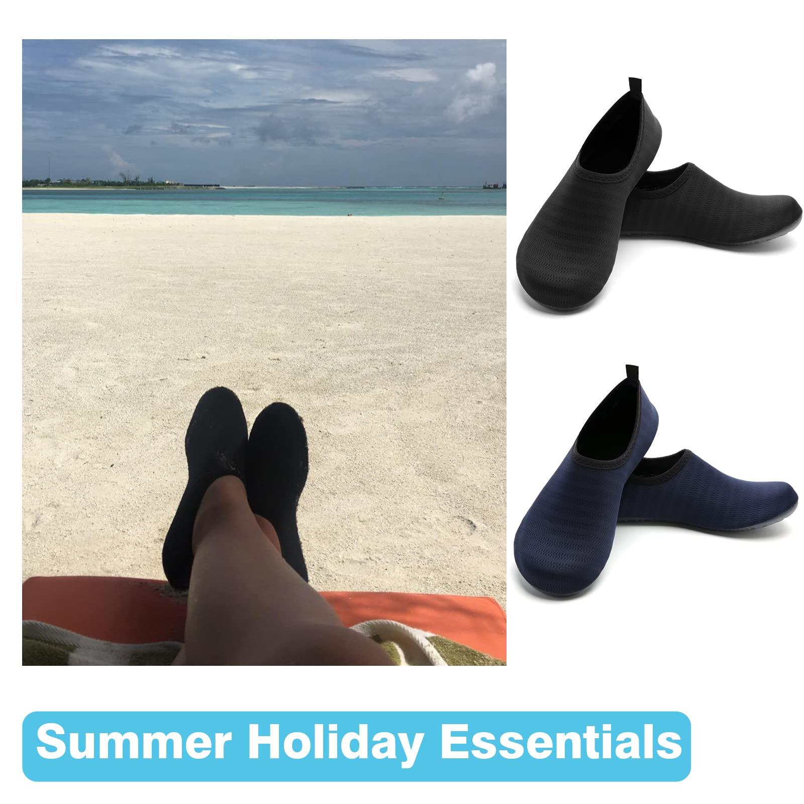 IceUnicorn IceUnicorn Water Shoes Men Women Beach Swim Aqua Barefoot Socks Pool Quick Dry Yoga(liuxingyu Black 38/39)