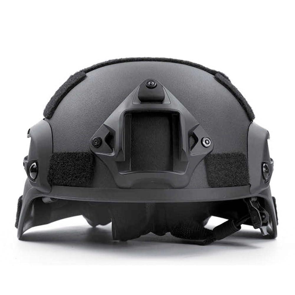 CMAIR4U CMAIR4U Airsoft Helmet Mich 2000 Tactical Helmet with Ear Protection, Front NVG Mount and Side Rail (Black)