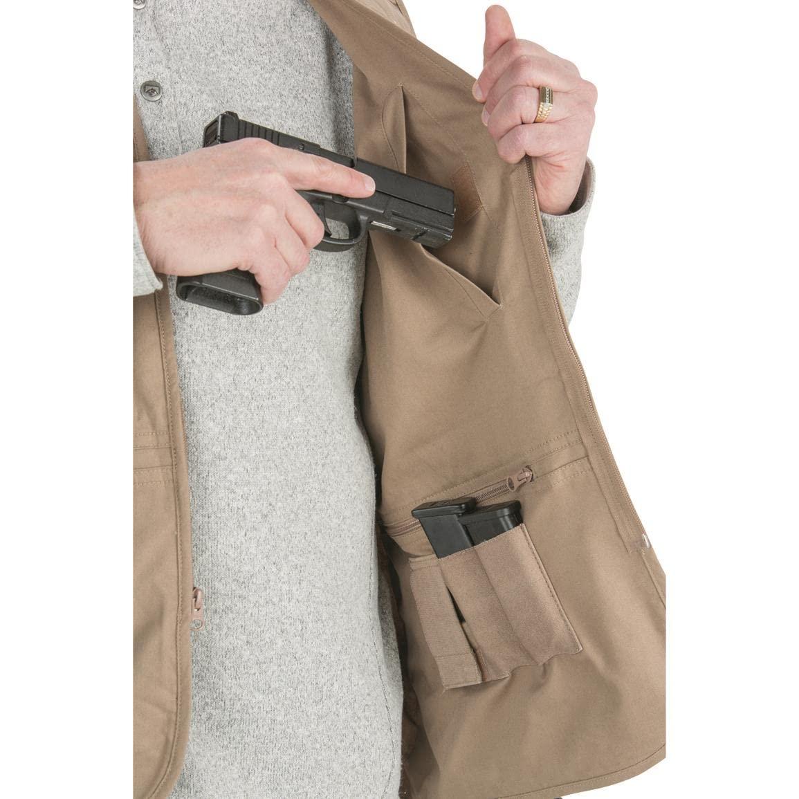 HQ ISSUE HQ ISSUE Concealed Carry Vest for Men Black MEDIUM
