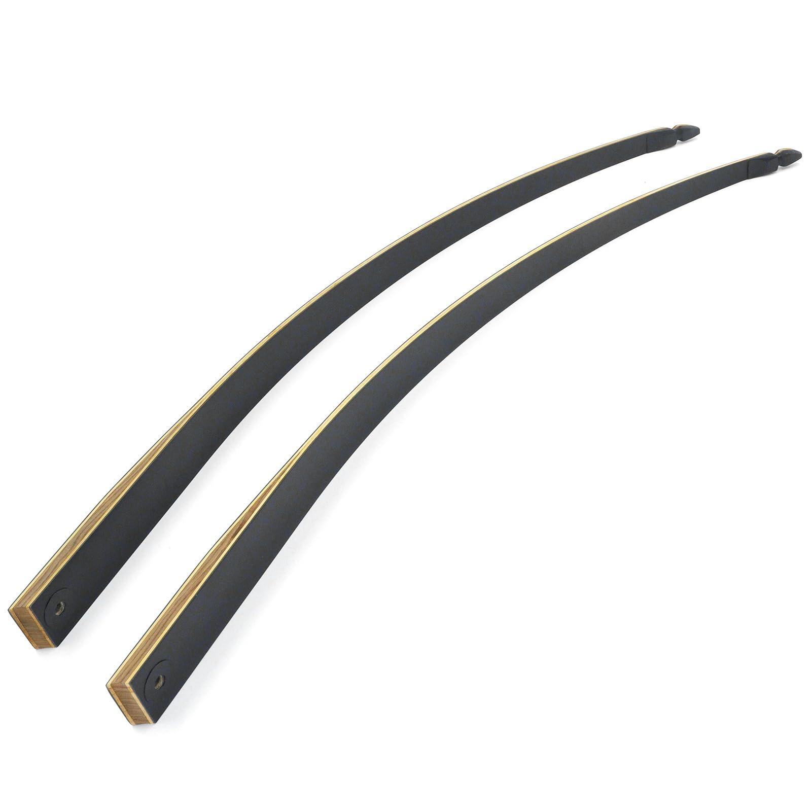 HANDBAIGE HANDBAIGE Replacement Longbow Limbs for 60'' Black Hunter Bow Riser 20-60lbs Archery Hunting Longbow Limb with Hard Maple (45LBS)